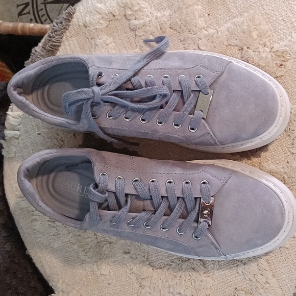 Ralph Lauren Angeline Blue suede sneakers new condition 💜 - Picture 4 of 10